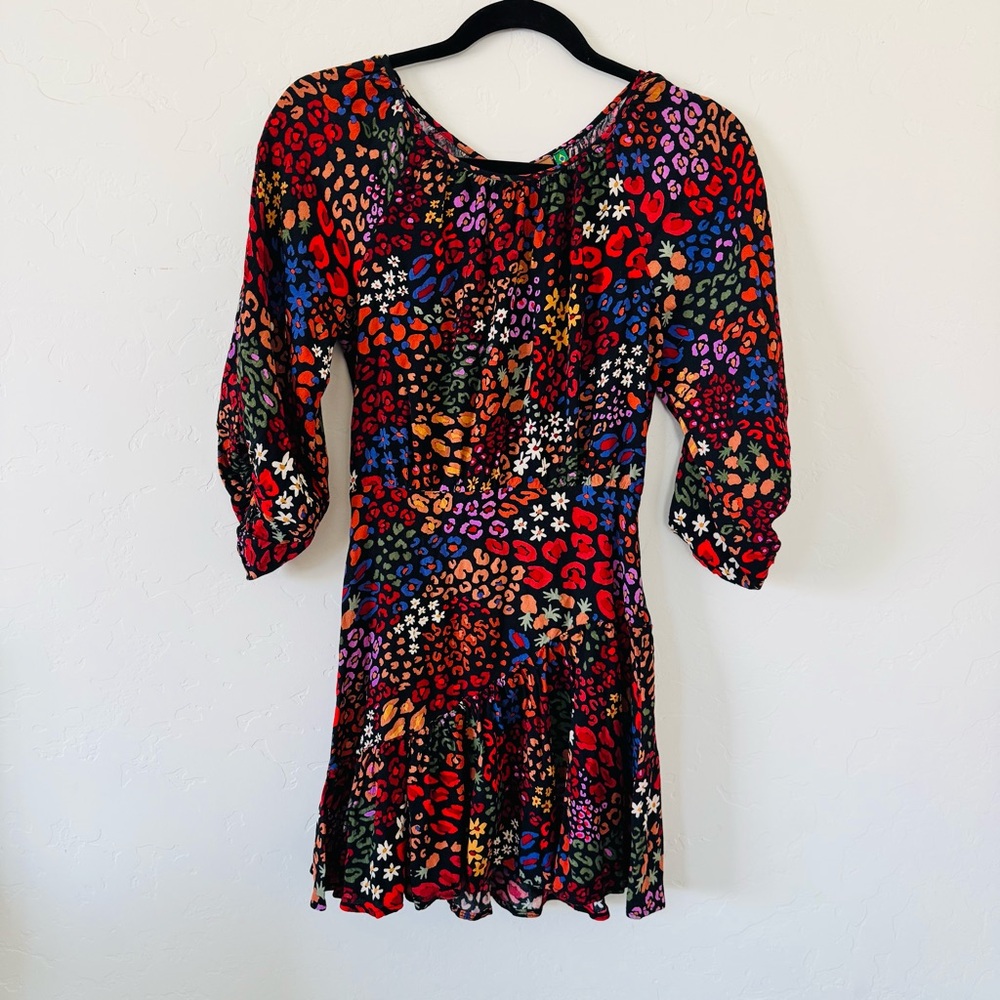 Farm Rio Wild Flower Puff Sleeve Dress - Picture 4 of 12